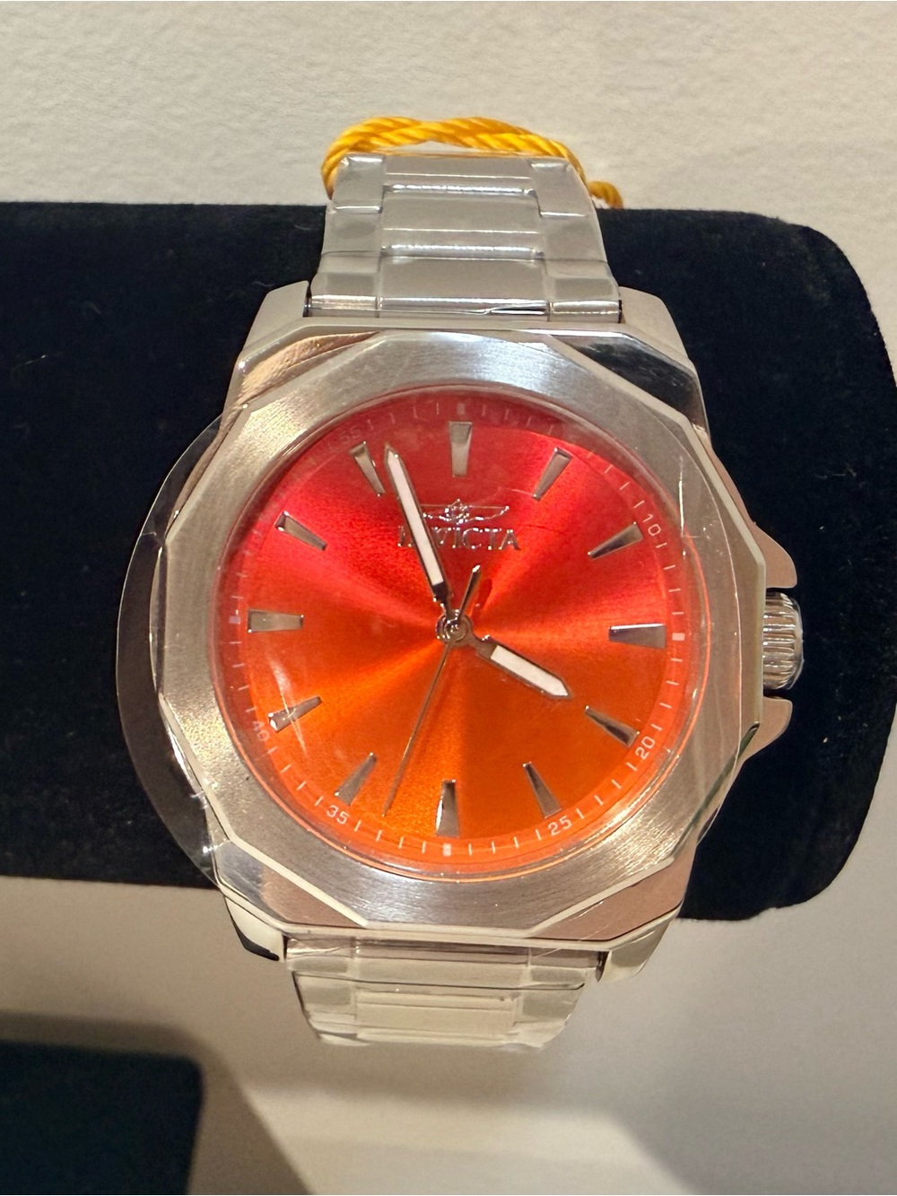 Invicta Women’s Silver Stainless Steel Watch with Red Dial